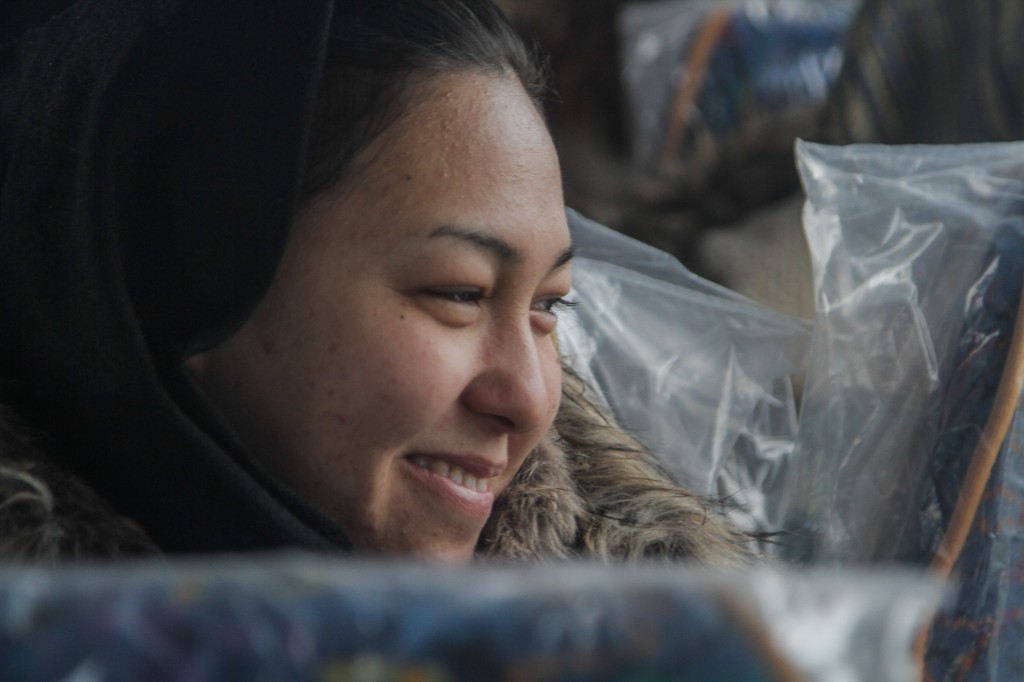 Greece. As heavy snow falls on Lesvos vulnerable refugees are moved to warm accommodation