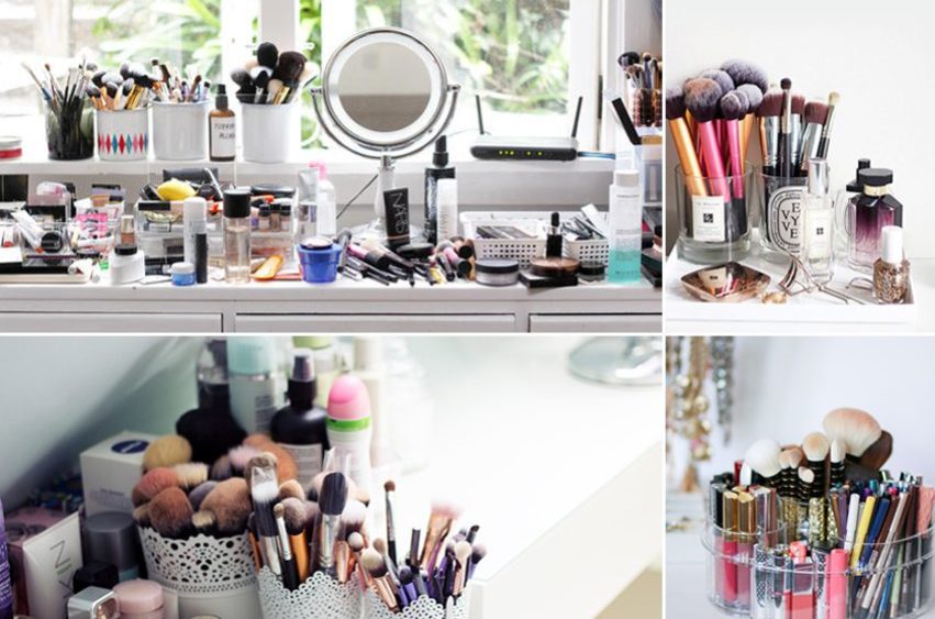 accessori per il make up ordinati